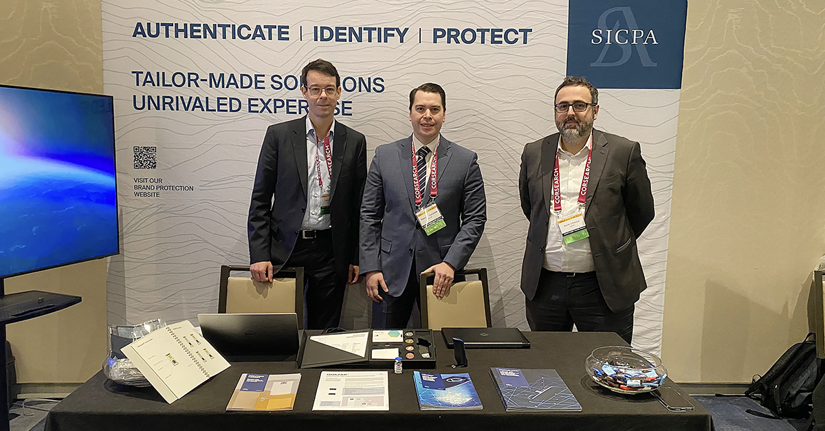 sicpa's tweet photo. SICPA looks forward to welcoming you at the @IACC_GetReal conference happening now! Visit our exhibition booth where you’ll discover our latest solutions combatting #counterfeiting and #piracy.
#BrandProtection #EnablingTrust https://t.co/T3jAV2RuX9