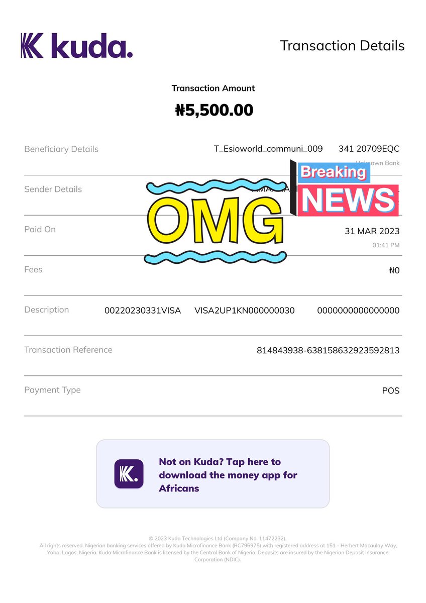 EGabosh's tweet photo. #kudabank Please reverse my money. I don't want to believe this has become a scam @cenbank @officialEFCC 
Picture evidence of transactions below. They are both card transactions which didn't go through. https://t.co/T6yAAhaVOT
