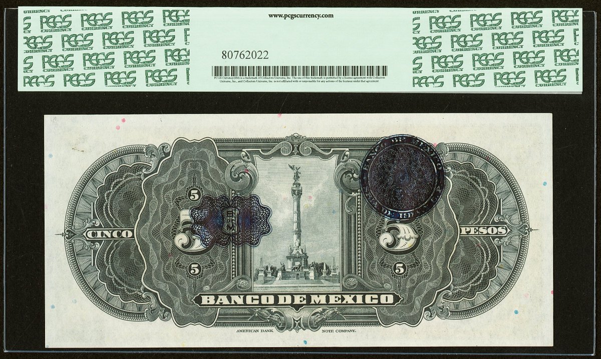 SPMC_1961's tweet photo. Society of Paper Money Collectors Presents the Note of the Day!
Mexico, Banco de Mexico 5 Pesos ND (1925-34)
Pick 21h
Photos Courtesy of Heritage Auctions
#Noteoftheday #Societyofpapermoney #papermoney #History #WorldCurrency #Mexico #fivepesos #CincoDeMayo2023 #PCGSC https://t.co/L8C6MYs7Ti