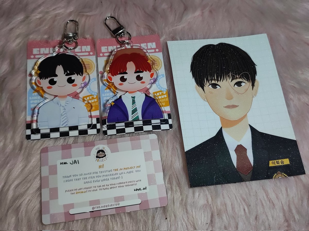 grocerhee's tweet photo. 💌 ꒰ #jaimails ꒱ 

my heewon keyrings finally arrived! THEY'RE SO PRETTY IN PERSON HUHU thank you so much @thejuprojectph for packing them safe and for the freebie 🥹🫶🏻 grabe yung kilig ko while opening the parcel AAAA 'til our next transaction!! 🩷

— #dearju .ᐟ https://t.co/2G1gZ2Us7S