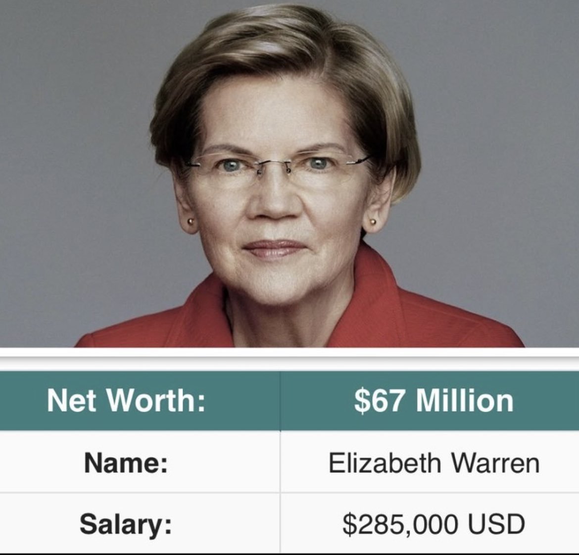 Bitcoinization on Twitter: "If Elizabeth Warren saved her entire yearly