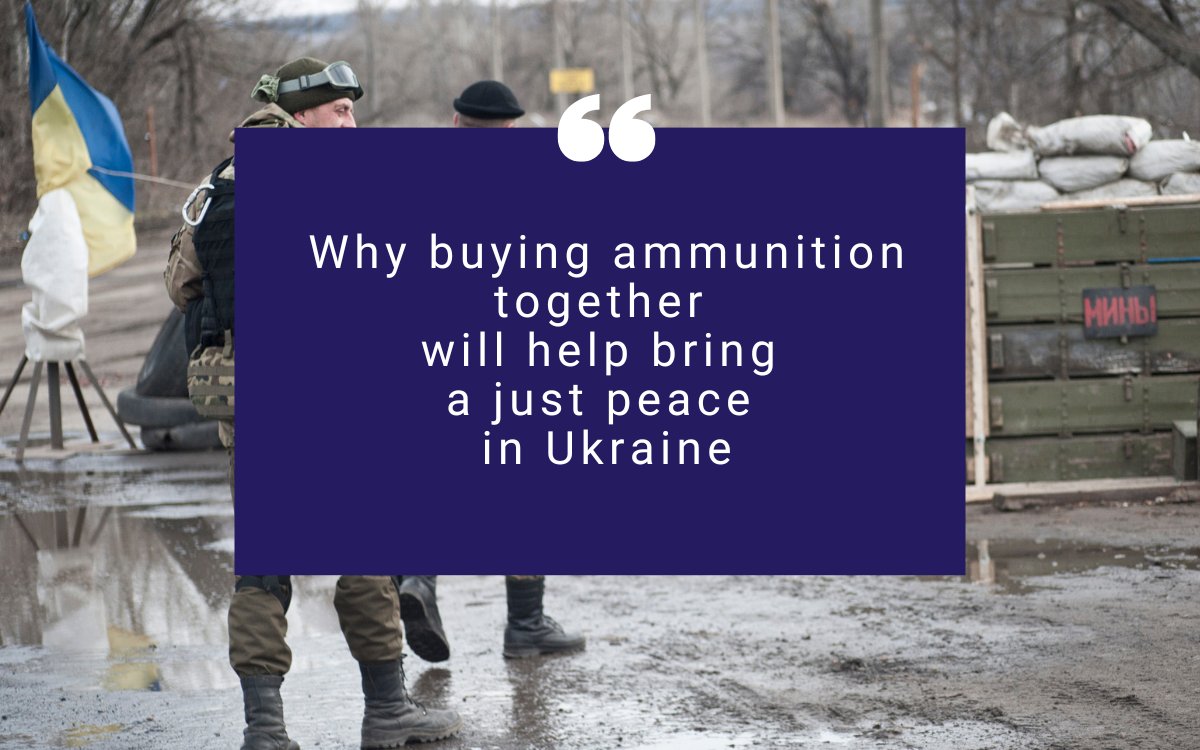 JosepBorrellF's tweet photo. Our military support and our decision to buy ammunition together, serve the cause of a just peace in Ukraine.
My op-ed on why this is the right decision and a necessary one:
https://t.co/Pd82wvY0Lk
#StandWithUkraine
#EUDefence https://t.co/7Xg0aAhJ64