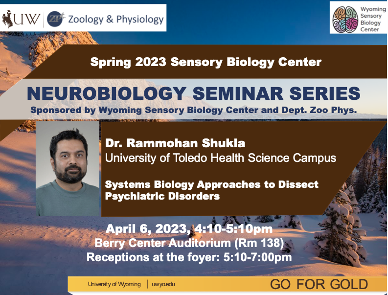 uwyoneuroscien1's tweet image. Don&apos;t miss today&apos;s talk from Dr. Shukla from @UToledoMed!