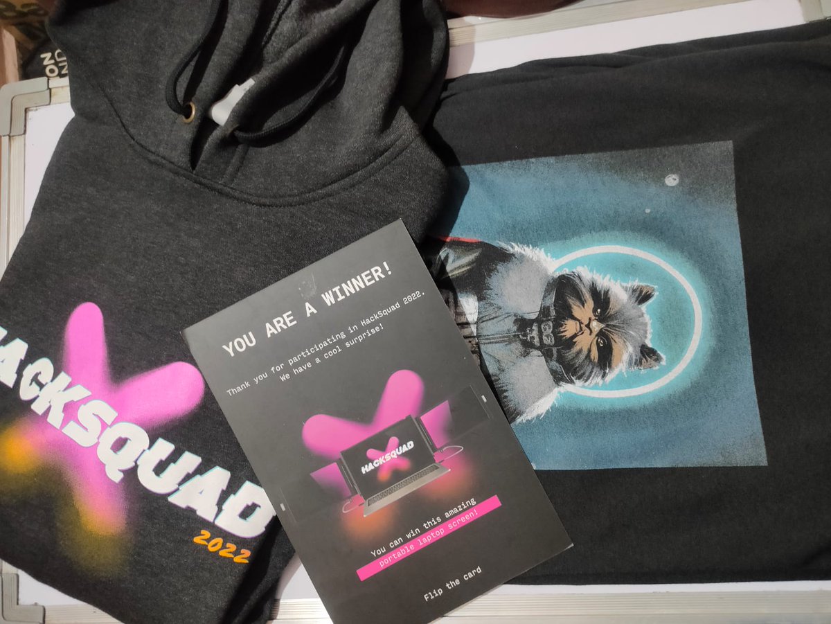 rudrakshkarpe's tweet photo. I am proud to be a winner 🎉 of HackSquad 2022✨ 
@HackSquadDev @novuhq @dailydotdev @amplication @ToolJet 

Thank you @nevodavid for the support throughout the Hacksquad 2022 challenge. 

Excited for the Giveaway! 🤩🙌 https://t.co/oJLZmyPAZ1