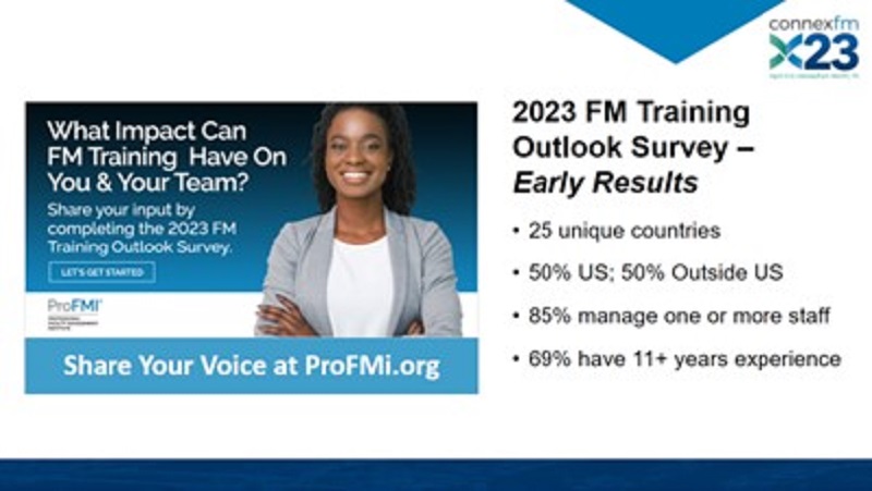 ConnexFM's tweet image. Highlight From ‘How to Build an #FMTeam with the Right Skills &amp;amp; Knowledge’ (h/t Randy Olson, ProFMI | Krystal Vasquez, @ChainStore2 | Shawn Black, @CGPsocial) –  #FMTraining Outlook Survey (Early Results) ...

#ConnexFM23 #YouBelongHere