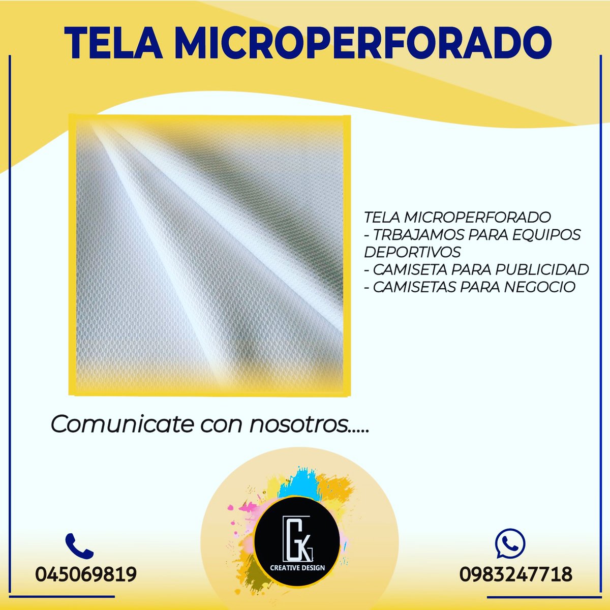 gkcreativedesi1's tweet photo. El uniforme ideal para tu team 👕 a full color.

Tela : microperforado ✅

Escríbenos por interno 📲 y cotiza nuestros precios al por mayor.

#gkcreativedesign #uniformes #profesional #design #diseño #creatividad #emprendimientoecuador🇪🇨 https://t.co/aIQxIWFgyd