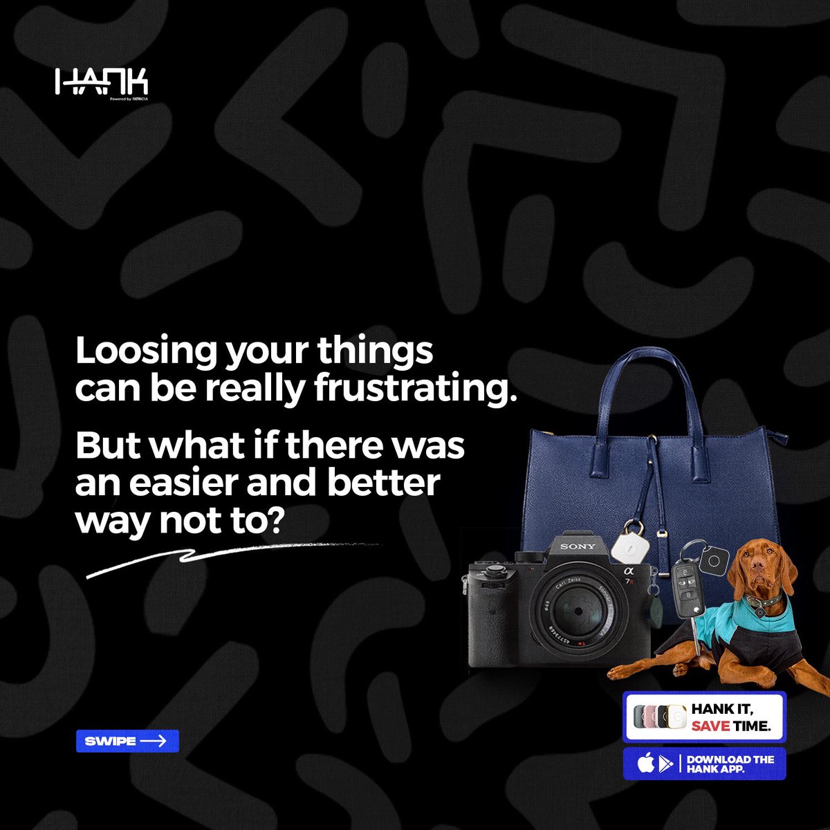Hankitnow's tweet image. It’s exhausting doing all the finding alone. Get a Hank device to ease the stress 😊

Hurry now and save 20% on all Hank orders! Shop via the link in bio.

#hankitsavetime #Zazoo #BBTitans #portable