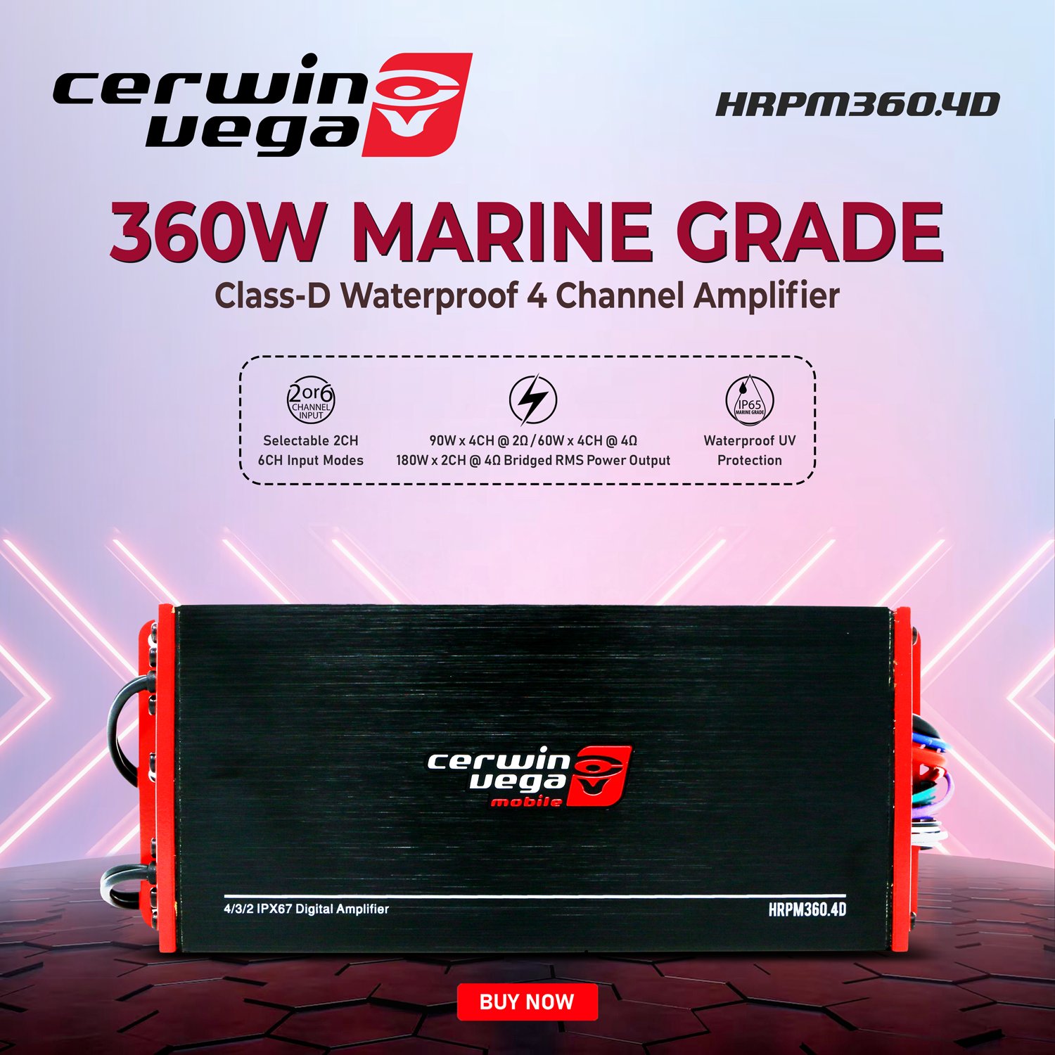 Cerwin vega hotsell marine amp