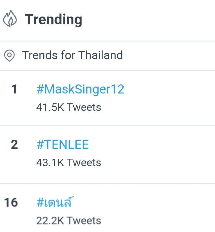 TENzenter on Twitter "Thailand twitter trends 🇹🇭 No.1 MaskSinger12 🔥