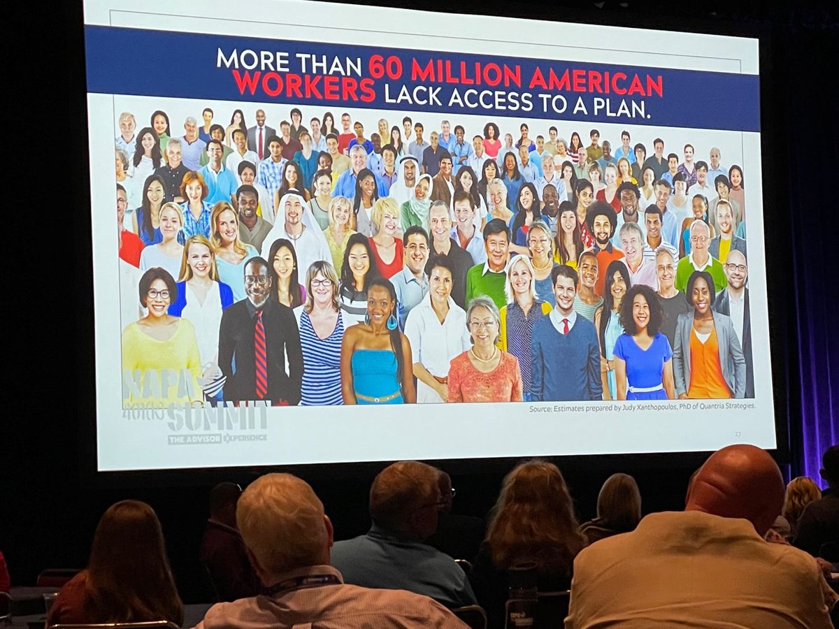Our favorite presentation at the #napa401ksummit so far: the Washington update from <a href="/nevinesq/">Nevin Adams</a> and Brian Graff.  Did you know that over 60 million American workers don’t have access to a retirement plan? #ASPPA #NAPA #ARA #TheAdvisorExperience