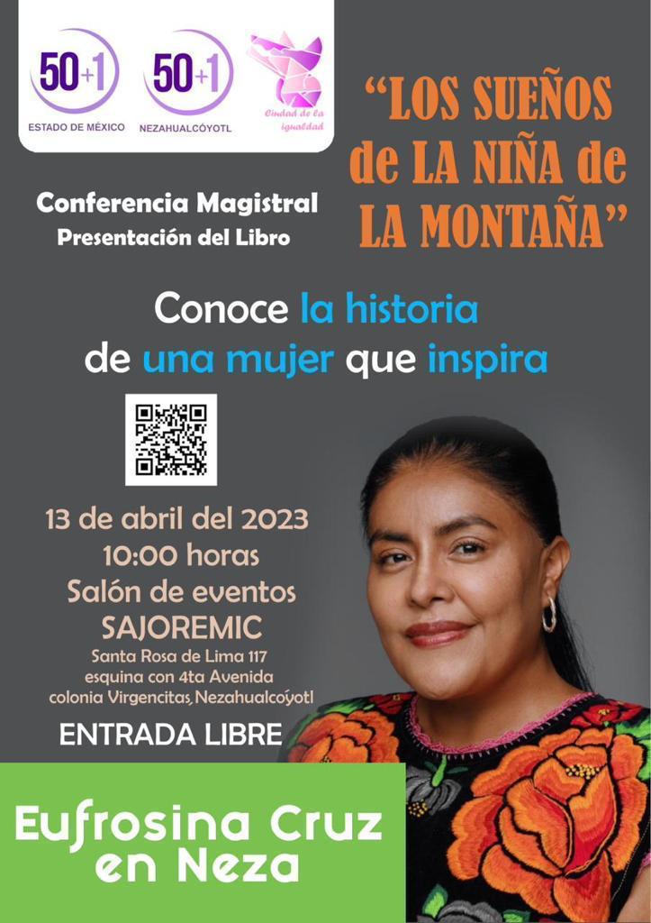 50mas1edomex's tweet photo. ¿𝗦𝗲 𝗽𝘂𝗲𝗱𝗲 𝗰𝗮𝗺𝗯𝗶𝗮𝗿 𝘁𝘂 𝗱𝗲𝘀𝘁𝗶𝗻𝗼?

Conoce la historia de @EufrosinaCruz, una mujer que cambió su vida y que inspira a otros a transformar la suya. 
Estará con nosotras en #Neza 

📆13 de abril ⌚10:00hrs.

Aparta tu lugar: 👇
https://t.co/CaB1IDXjzF https://t.co/fsbiE8f03j