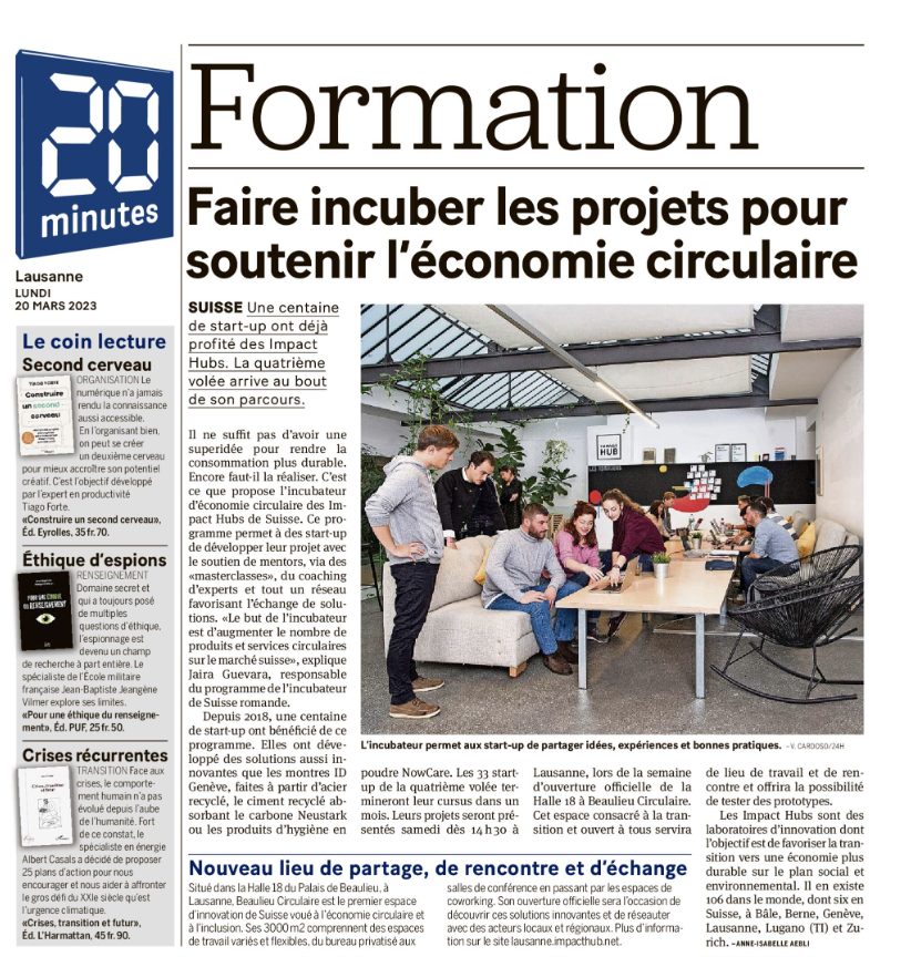 CE_Transition's tweet image. A new #article by 20minutes features our #circulareconomy #incubator program 2023!

Read full article here (5-minute read) 👉 epaper.20minutes.ch/read/648/648/2…

#CETransition #CircularSwitzerland #CircularEconomy