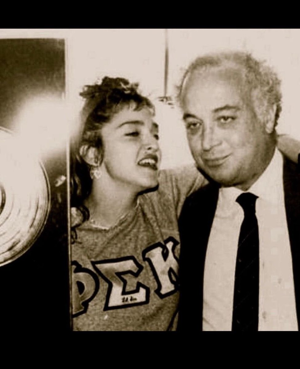 Madonna's tweet photo. Seymour Stein Has Left Us! I need to catch my breath. 
He Was one of the most influential Men in my Life!! He changed and Shaped my world. I must Explain. https://t.co/sUe8tWRtQ1 https://t.co/k82Tf60mNn