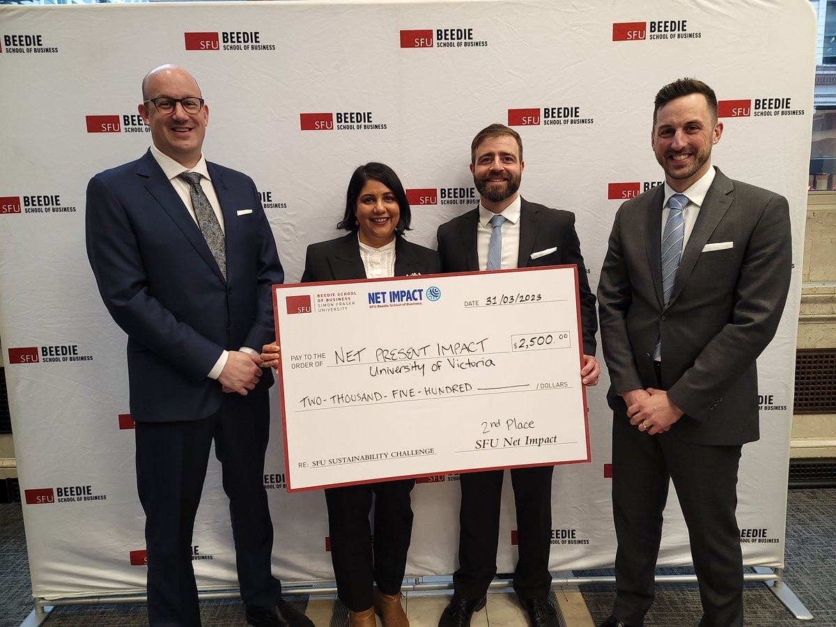 netimpactsfu's tweet photo. 2023 SFU Net Impact Sustainability Challenge Winners!

1st Place: Team EcoAgile from HEC Montréal
2nd Place: Team Net Present Impact from University of Victoria
3rd Place: Team Regenerates from The University of British Columbia
Best Speaker: Rey Shen from TMU
Congratulations! https://t.co/grxvFZ78vM