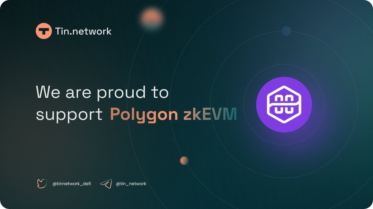 Tin.network now supports Polygon zkEVM 🎉

👉 Polygon zkEVM is the leading ZK scaling solution that is equivalent to Ethereum Virtual Machine.

@0xPolygonLabs #zkEVM #Defi #Ethereum