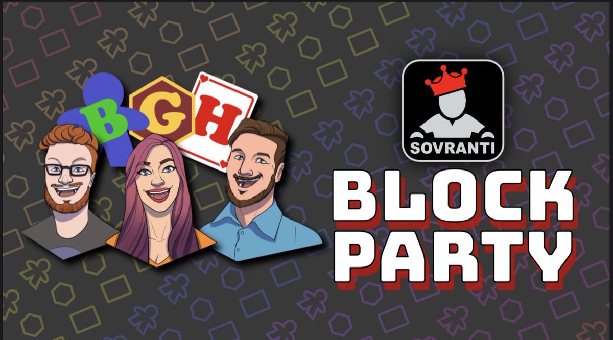 BGHontwitch's tweet photo. Tonight is our April @sovranti #BlockParty!! Come hang out & play games with us tonight at 7pm ET!
#tabletop #boardgames #VTT #boardgamesofinstagram #Sovranti https://t.co/gZV8G9s0na