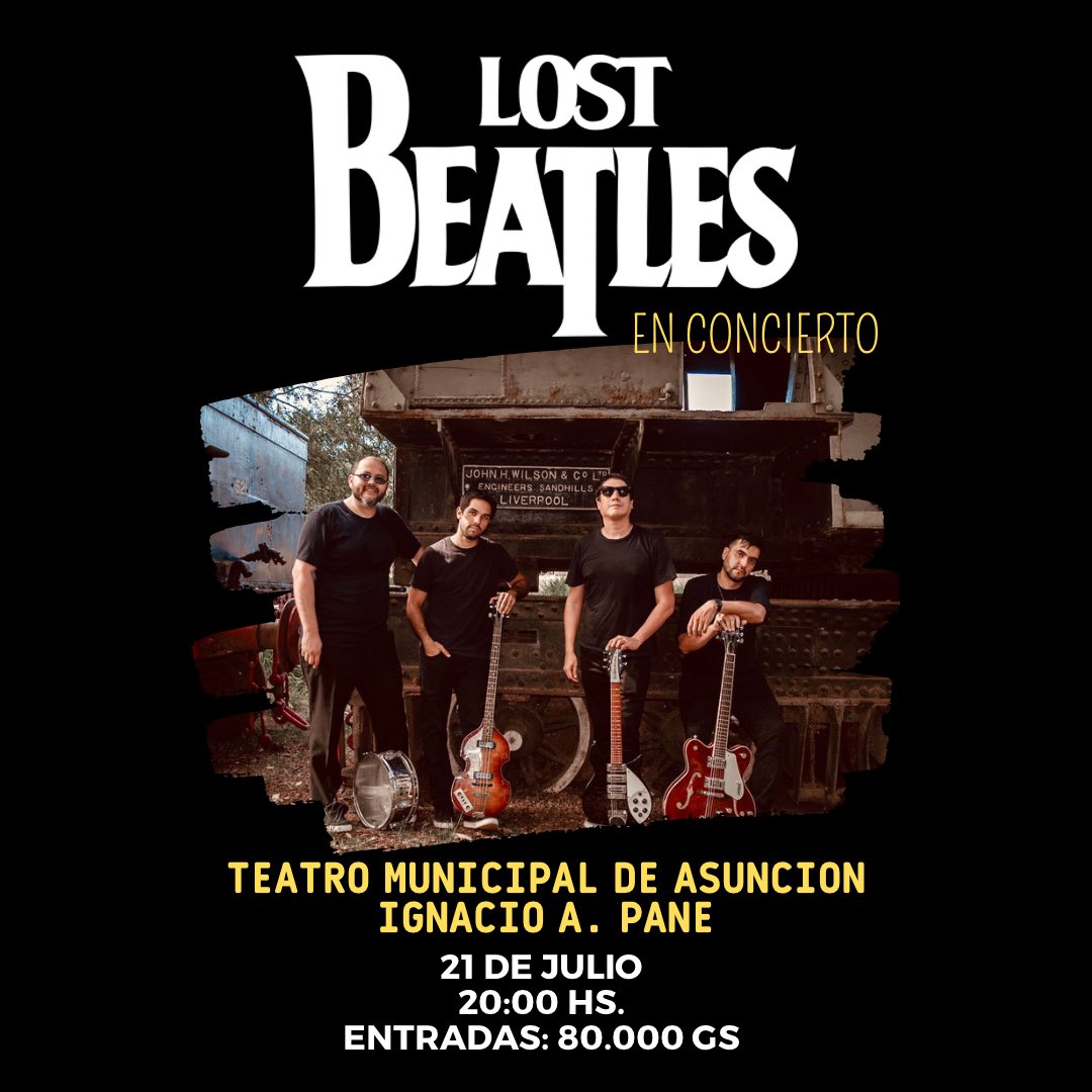 Nos preparamos para brindarles un show muy especial en el <a href="/TeatroMunicAsun/">TeatroMunicAsuncion</a>. Esperamos que nos acompañen como siempre.
Para adquirir las entradas pueden escribirnos a cualquiera de nuestras cuentas. Próximamente disponibles en la boletería del teatro. 
#lostbeatlespy10años
