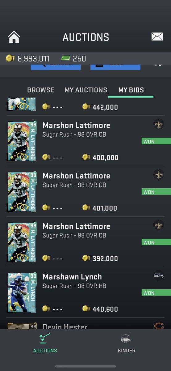 FlamingoSZN's tweet photo. @Zirksee @EASPORTS_MUT @MaddenNFLDirect Thank Got I turned these around last night before this I would've been a little sad. https://t.co/ZVEC3fX86T