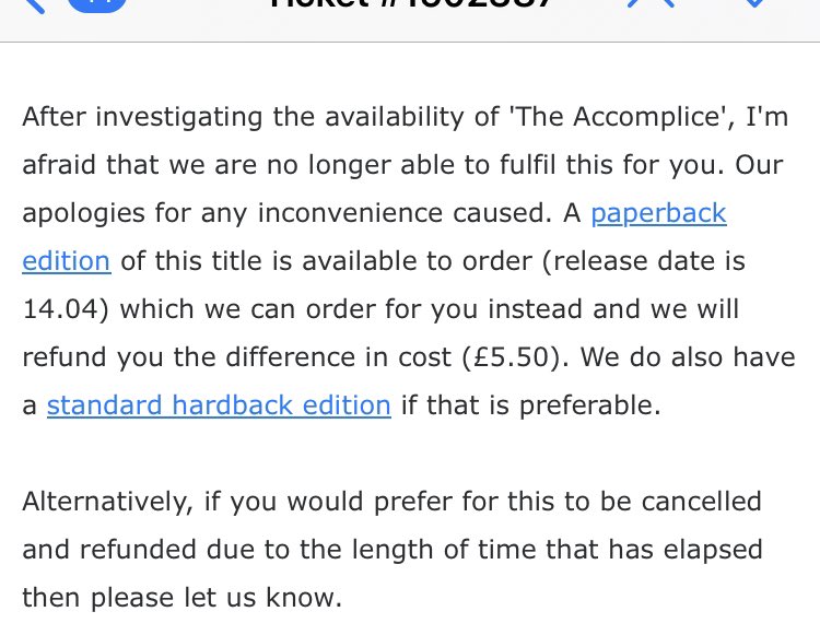 MissBMBM's tweet photo. @SteveCavanagh_ absolutely gutted that after almost a year of chasing it, @Waterstones can’t fulfil my signs copy order 😭 are any still on sale anywhere? #savemeeddiefly https://t.co/7cDn3WkCtI