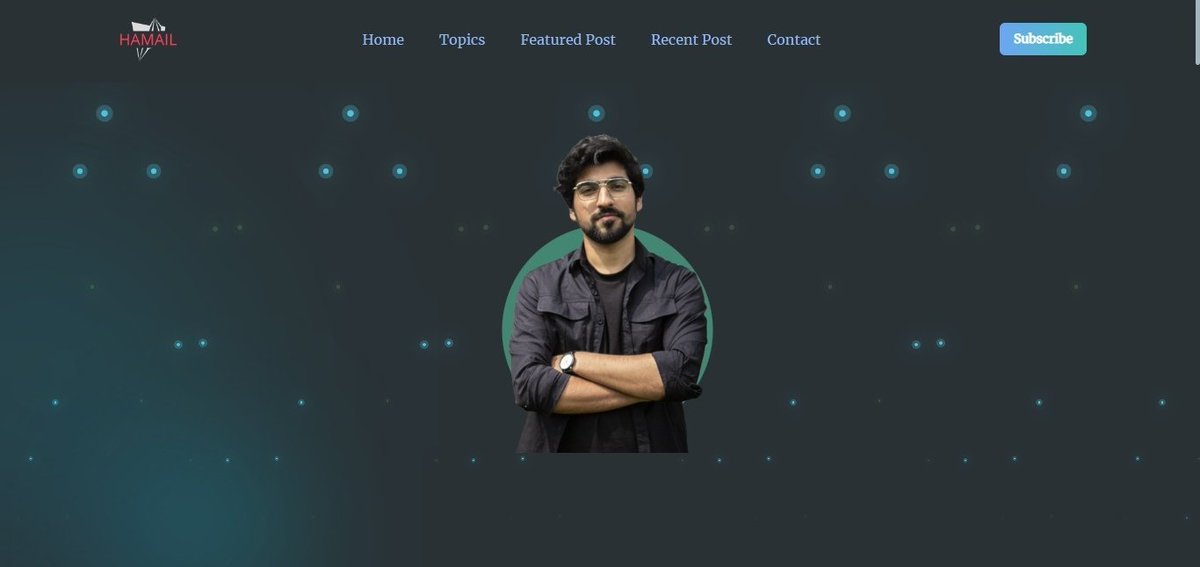 hamail_ashraf's tweet photo. Day 21:
Alhumdullilah! Finally completed my personal blog website using only HTML, CSS and JavaScript. Major thanks to @bytewiseltd and my team lead throughout this project. 
#Bytewise #100daysofbytewise #100daysofcode #html #css #javascript #blog #project #frontend https://t.co/LKWPNM37cJ