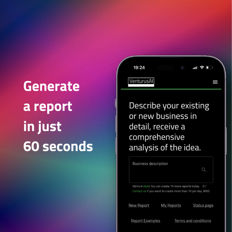 VenturusAI's tweet photo. Do you have a business idea in mind? 

Take advantage of #VenturusAI's instant &amp; extensive analysis to uncover insights on industry trends, business frameworks or marketing strategies to help you bring your vision to life  🚀