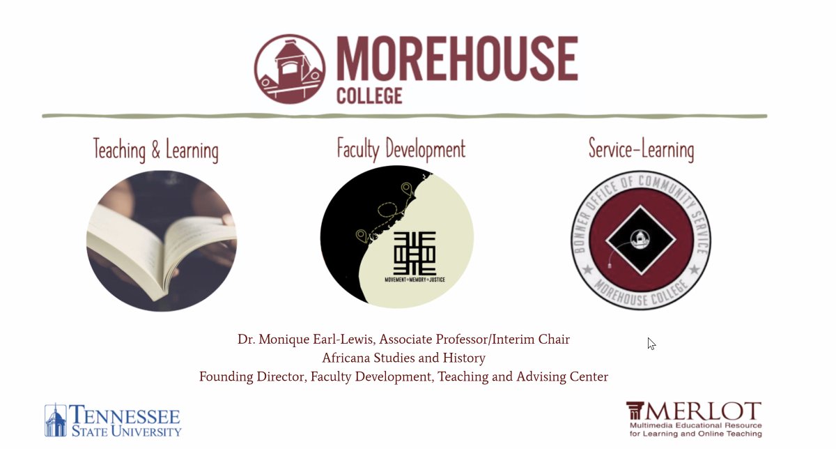 Just saw a POWERFUL presentation and video by Dr. Monique Earl-Lewis of #MorehouseCollege at the  #HBCUSummit #OLCInnovate pre-conference.