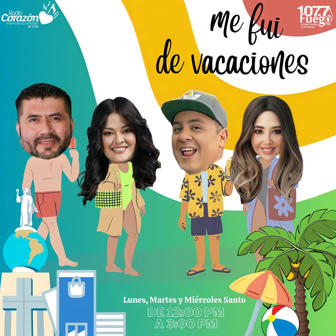 .Arrancamos hoy 12md a 3pm en <a href="/Corazon973/">Corazón 97.3 GMV</a> &amp; <a href="/1077Fuego/">107.7 Fuego GMV</a> con <a href="/Borregosaravia/">El Borrego</a> <a href="/ClauFutbol/">Claudia Quevedo</a> Cristy Hernandez <a href="/Fredy1077/">Fredy Serrano GMV</a> #MeFuiDeVacaciones