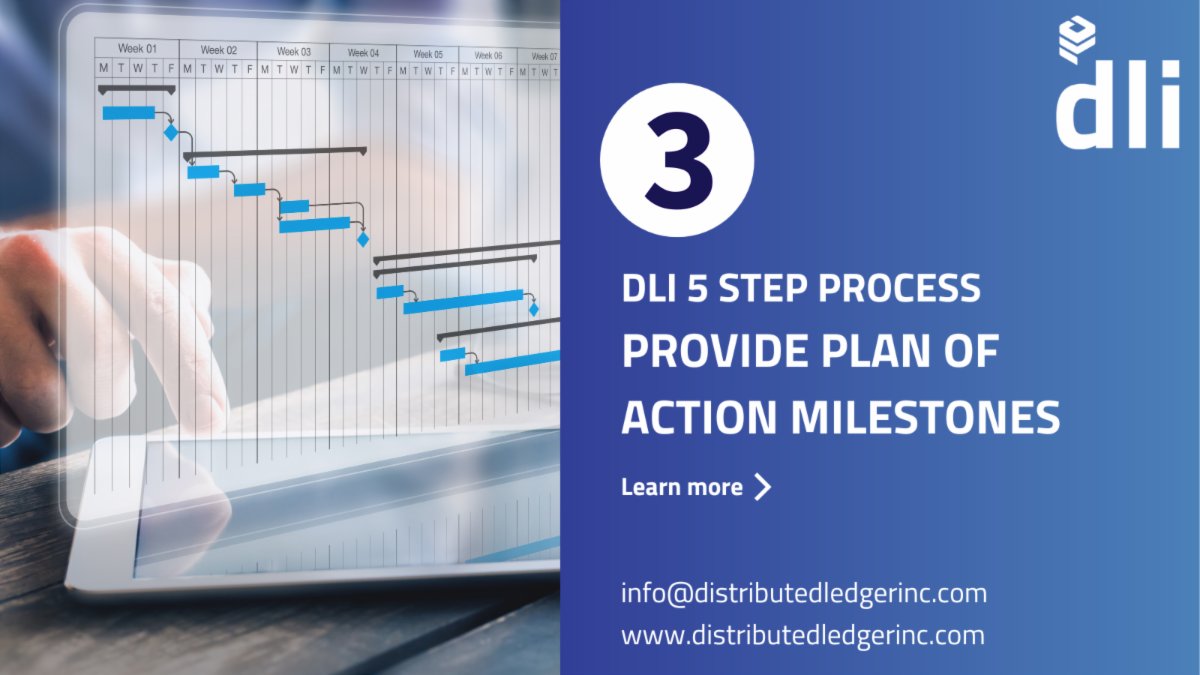 DLedgerInc's tweet photo. DLI 5 Step Process

Step 3 - Provide Plan of Action Milestones

Internal development and project scope, provide estimate of costs based on second meeting details to include timeline of expected results, provide PoAM (Plan of Action Milestones).

https://t.co/l3xQQhnnGu

#DLI https://t.co/4BntnVGS1M