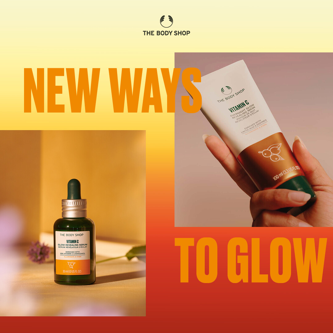 Make way for two new glowy creations. Our new Vitamin C Glow Revealing Serum and Overnight Mask.🌟

Shop now on my website!

consultant.thebodyshop.com/en-gb/myshop/M… 

#TBSAH #TheBodyShop #TheBodyShopVitaminC #Skincare #GlowingSkincare #Skincare #SkincareTips