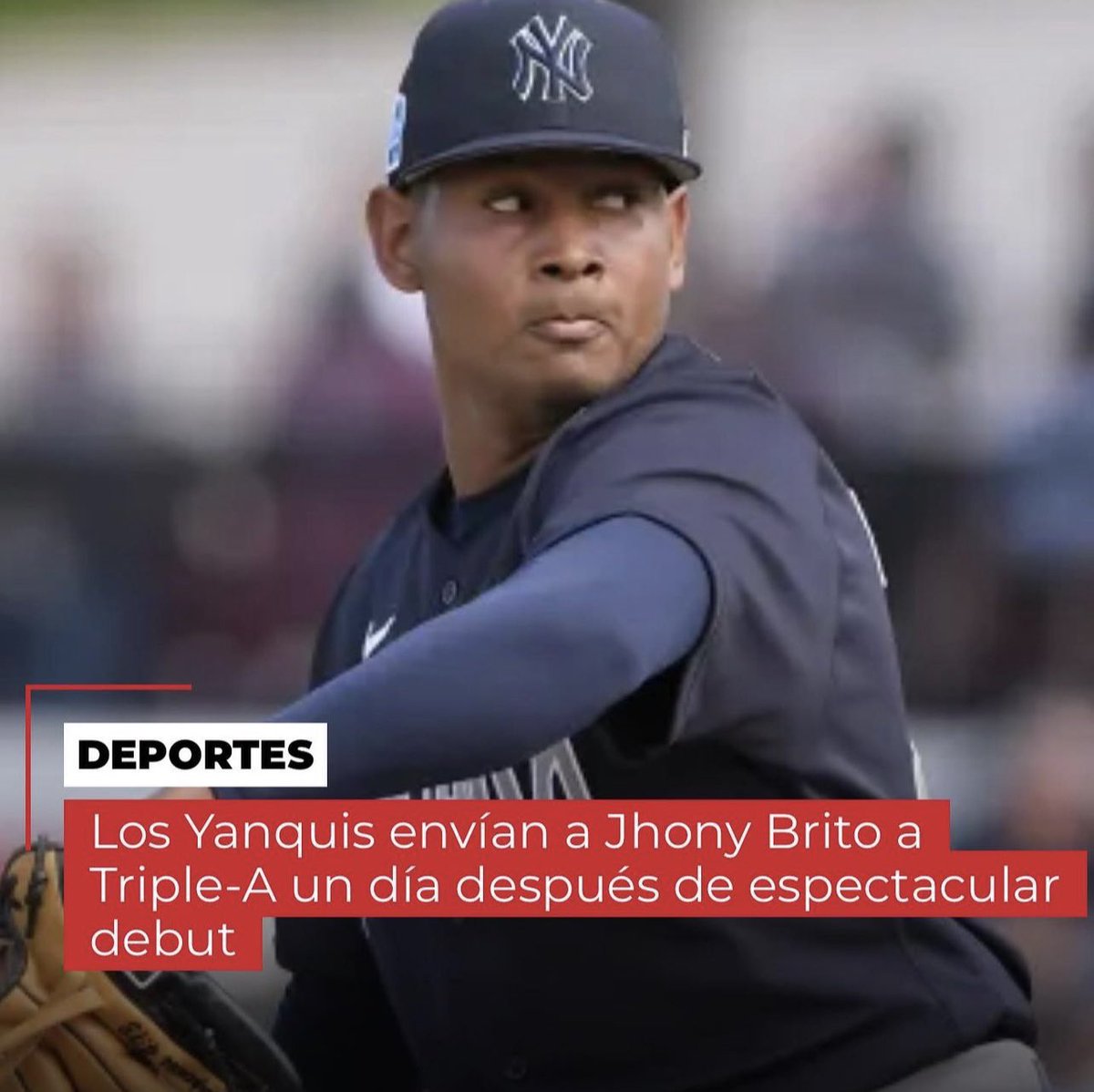 Vi el juego de <a href="/Yankees/">New York Yankees</a>  duro Jhonny Brito … 🙏