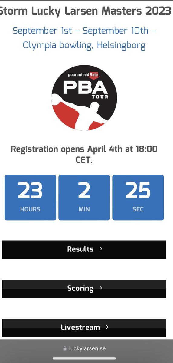 LuckyLarsen's tweet photo. Less then 24 hours until you’ll be able to enter the only international @PBATour event 2023!! Visit https://t.co/QnlWPwtPpe #sllm #pbatour #stormnation #olympiabowling https://t.co/h59WuH9Eyt