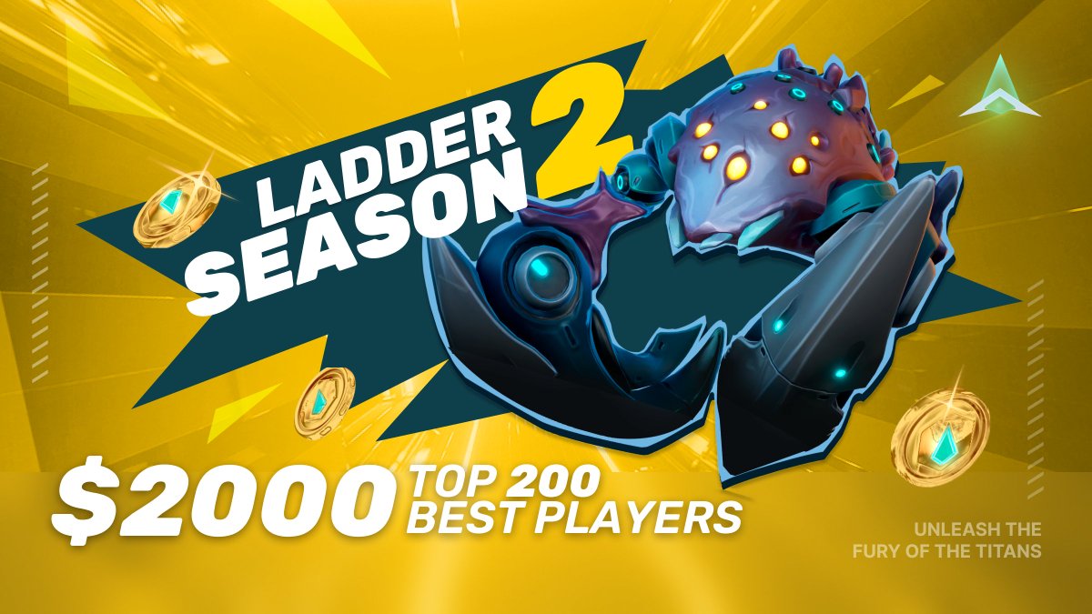 CyberTitansGame's tweet photo. First ladder season was amazing and all records were broken last week:

🔢 2557 total games
👤 534 players

@LitLabGames continues stimulating the community, so both the prizes and the rewarded users for #CTseason2 are doubled

💸 2,000 USDC for TOP200

https://t.co/TYbsCFunuh https://t.co/UusFR7p8cw