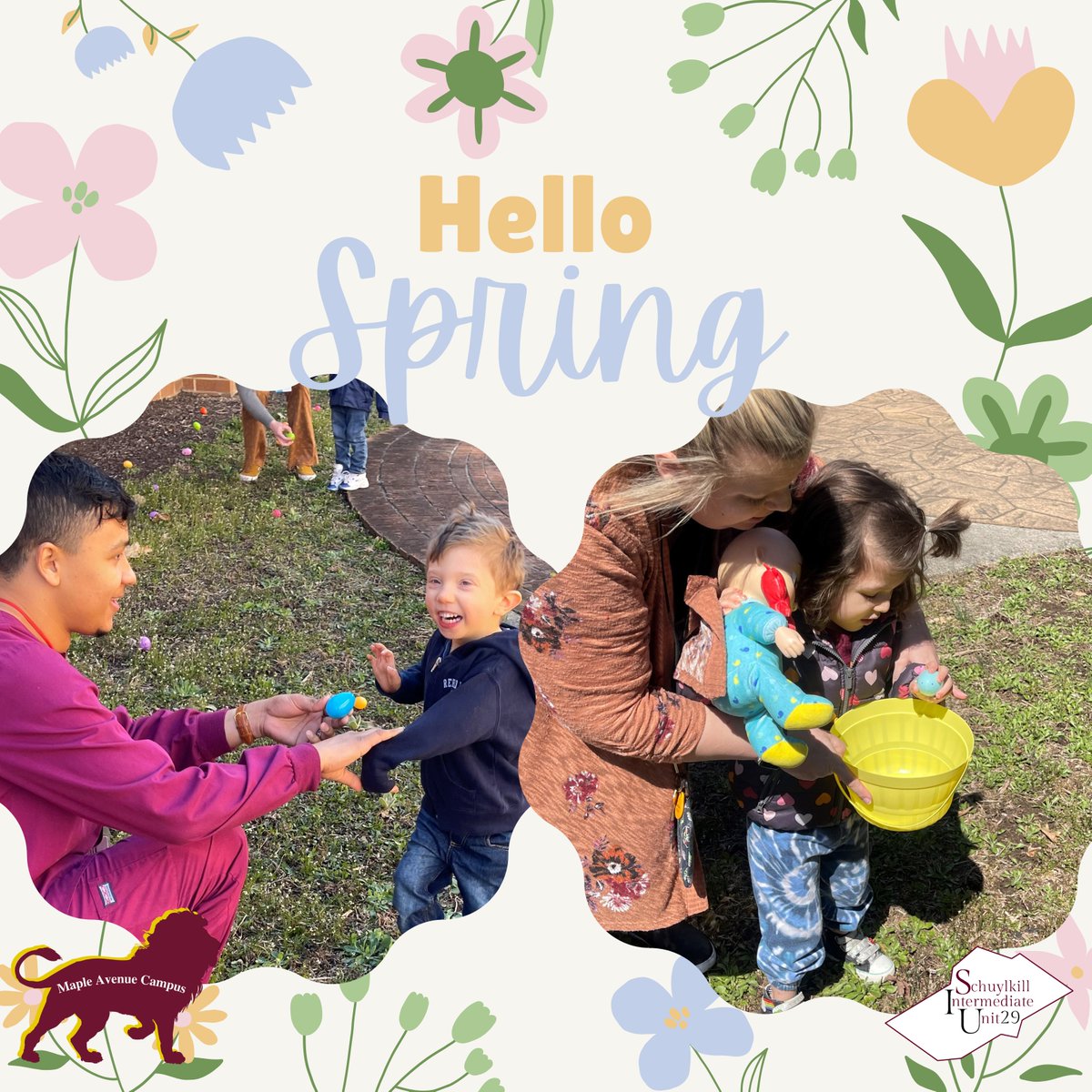 Schuylkill_IU29's tweet photo. The children in the Maple Avenue Campus Early Intervention classrooms enjoyed fun-filled activities including making spring crafts, learning new songs, and going on an egg hunt with their friends. 🐰🐥🌷🥚🎨☀️🎼👫
#schuylkilliu29 #earlyintervention #mapleavenuecampus #springcraft https://t.co/dkmSOOFgzU