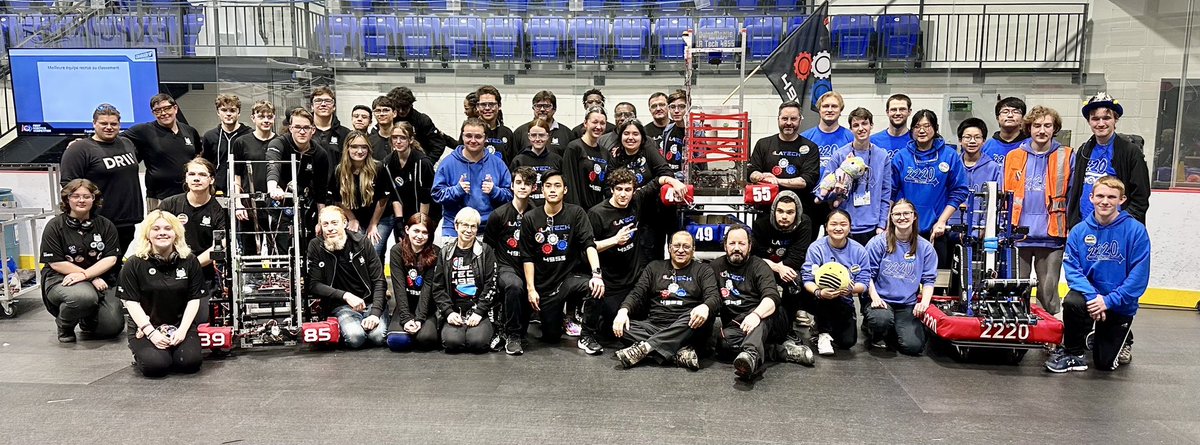 Blue Twilight (@2220robotics) on Twitter photo We had a great Saturday afternoon of playoffs at the Festival de Robotique in Trois-Rivières in Quebec! Shoutout to our partners on Alliance #5 FRC 4955 <a href="/LATechRobotics/">LA Tech</a> and <a href="/FRC3985/">LCCHS Sonic Howl </a> Sonic Howl for a great playoff run! <a href="/3M/">3M</a> <a href="/thomsonreuters/">Thomson Reuters</a> #TeamREV #196Pride We had a great Saturday afternoon of playoffs at the Festival de Robotique in Trois-Rivières in Quebec! Shoutout to our partners on Alliance #5 FRC 4955 <a href="/LATechRobotics/">LA Tech</a> and <a href="/FRC3985/">LCCHS Sonic Howl </a> Sonic Howl for a great playoff run! <a href="/3M/">3M</a> <a href="/thomsonreuters/">Thomson Reuters</a> #TeamREV #196Pride