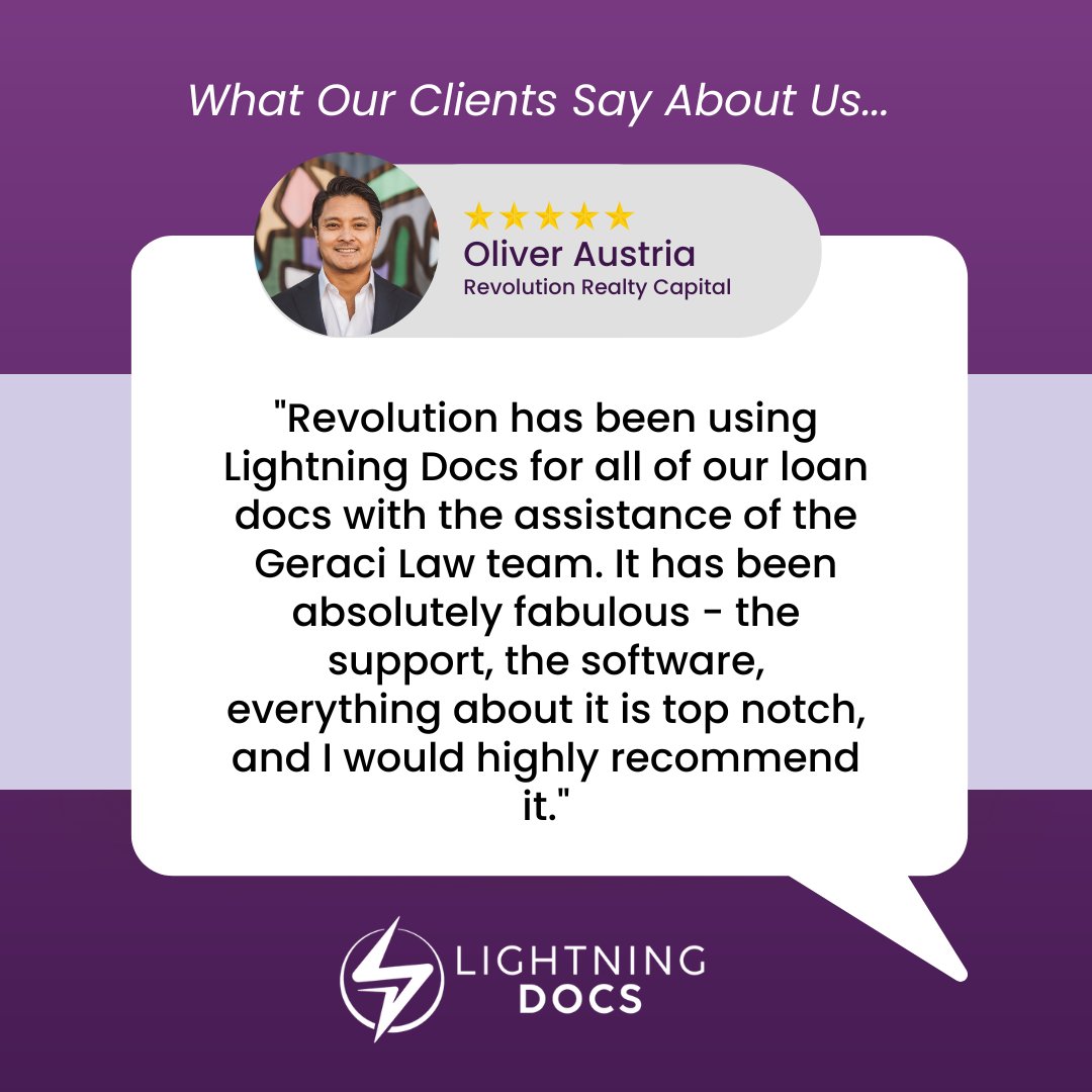 FortraLaw's tweet image. Stop Wasting Hours on Loan Docs! Revolutionize Your Workflow with Lightning Docs - The Cutting-Edge Loan Document Solution. 

#loandocs #timesaver