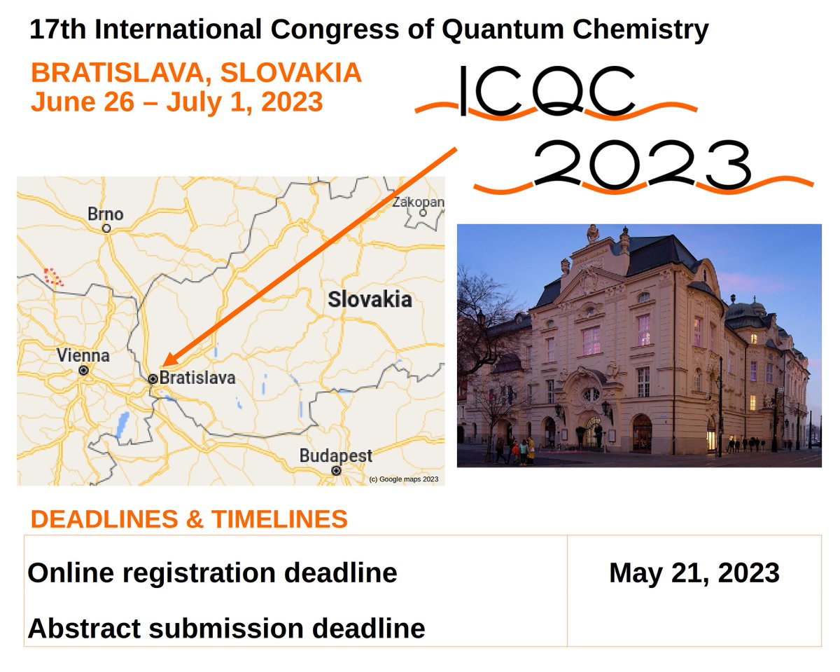 icqc2023.org

#compchem #conference is HARDCORE and #nanomaterials #materialscience and #biocomp #bioinformatics
In love with #chemistry #physics #crystallography #spectroscopy #catalysis #machinelearning