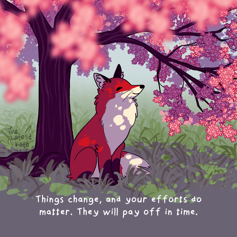 no humans tree grass cherry blossoms english text fox outdoors  illustration images