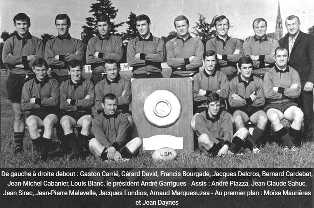 Vert_Galant_64's tweet photo. Rugby d'antan (38) « L'histoire a peut être une fin. Notre tâche pourtant n'est pas de la terminer, mais de la créer … » (A.Camus)

Montauban, l' US Montalbanaise championne de France 1ère Division en 1967, mais pas que ... C'était ça le rugby d'antan ... https://t.co/mpvBUQ9UuI