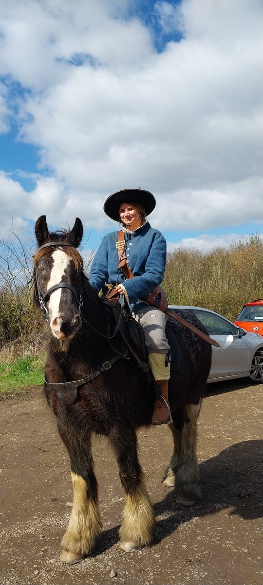 godolphinsrof's tweet photo. It turns out if you don't ask, you don't get! Meet Ziggy. When he heard how badly Reilly wanted to try cavalry, he very kindly agreed to let her give it a go at a Waller's training weekend https://t.co/w9A53FjppU