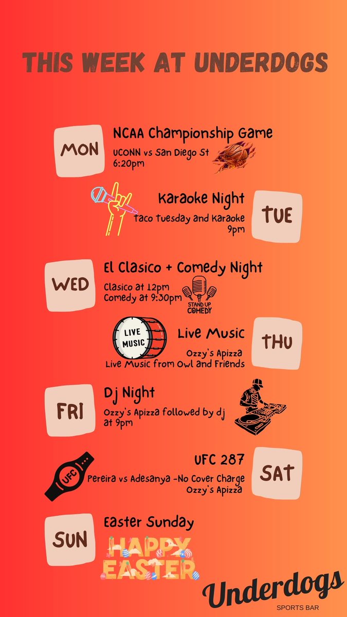#thingstodo #glendaleca #livemusic #standupcomedy #comedynight #MarchMadness #NCAAChampionship #karaoke #karaokenight #comesing #ozzysapizza #pizza #newhavenpizza #elclasico #penyalosangeles #djnight