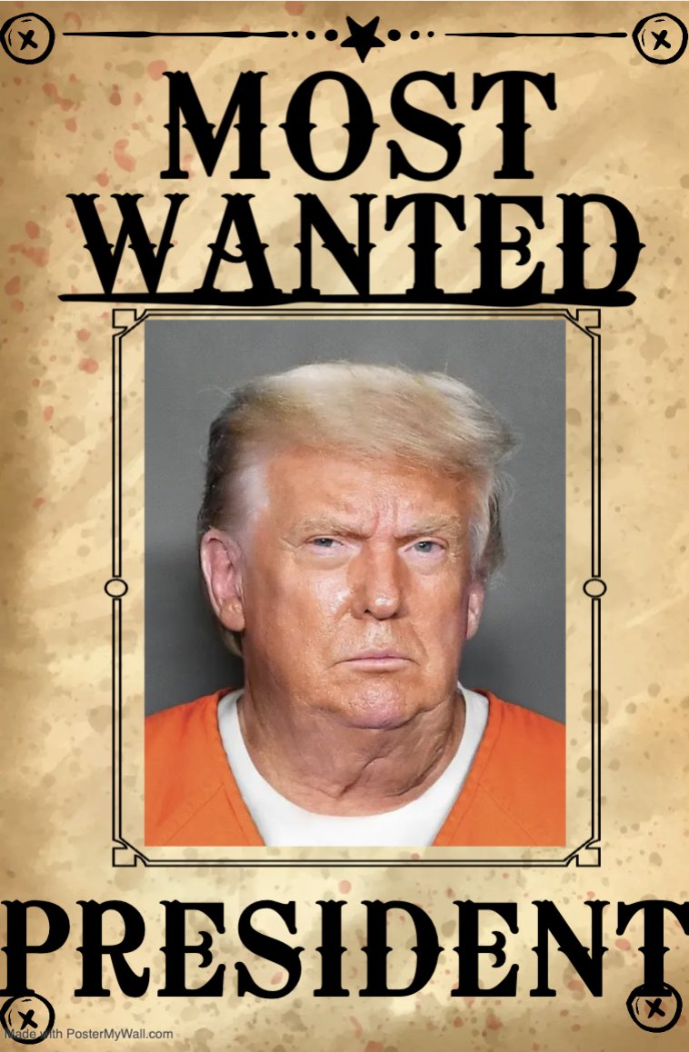 PREDICTION: Trump's impending mugshot will become the subject of one of the biggest-selling T-shirts in US political history, as MAGA fans rally behind their man. Trump official merch, as a fundraiser USA's MOST WANTED PRESIDENT or similar