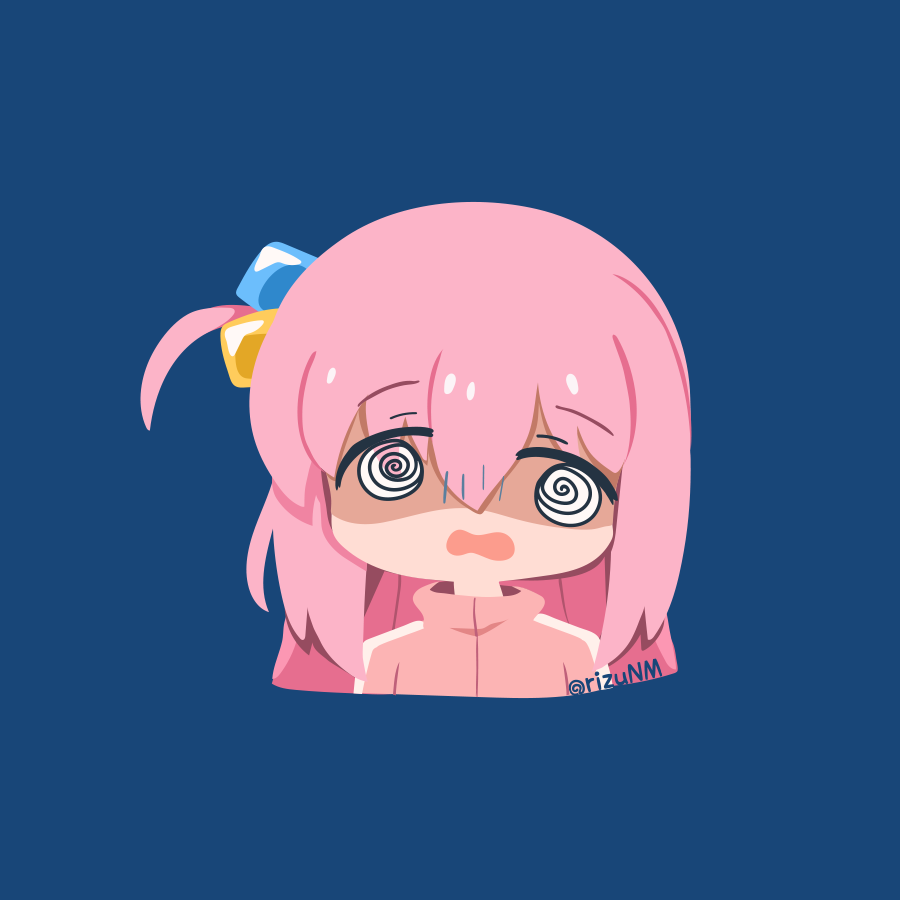 gotou hitori 1girl cube hair ornament solo pink jacket pink hair @ @ hair ornament  illustration images