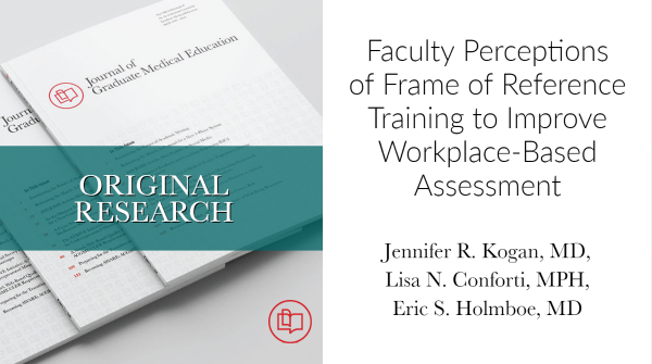 This study provides an understanding for how frame of reference training impacts faculty's beliefs about and approach to workplace-based assessment #MedEd bit.ly/42Z1ijw