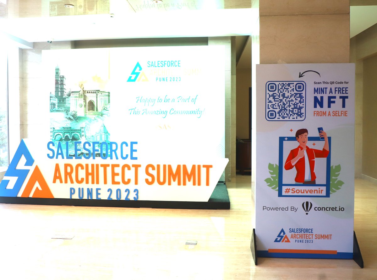 Some memories from Salesforce Architect Summit, an excellent, highly focused event that vibes with the growing architect ecosystem in India. ☘️ Delighted to share my learnings during the pilot of the Salesforce Web3 package with the community. I was surprised/humbled by the