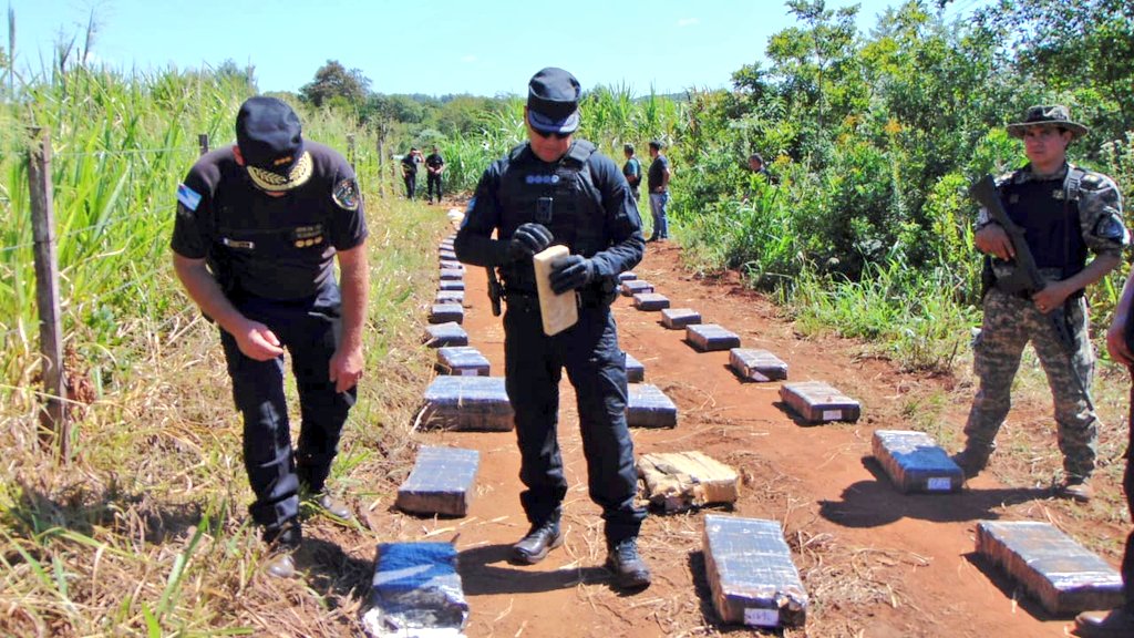 Arduas investigaciones de la <a href="/MisionesPolicia/">Policía de Misiones</a> terminaron con un rastrillaje exitoso en la zona del Paraje Santa Teresa Piray de #Eldorado, en el que encontraron una importante cantidad de #marihuana y detuvieron a un sospechoso. Se está realizando el pesaje.