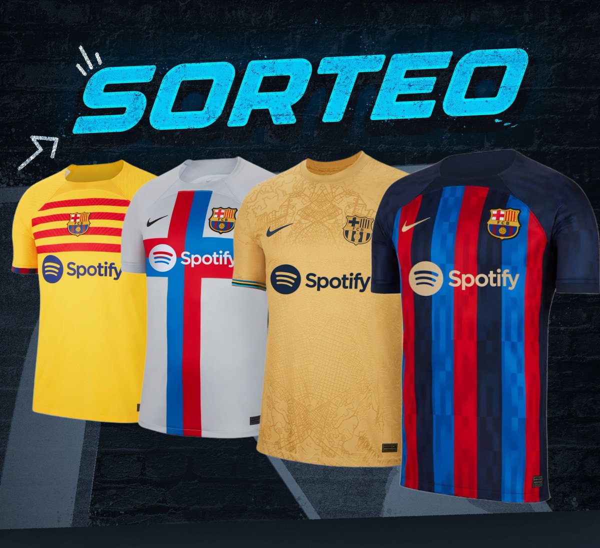 🚨SORTEO🚨

Si el Barça pasa a la Final de la Copa del Rey vamos a sortear una camiseta de esta temporada a elegir por el ganador.

✅ Requisitos:

- Dar RT a este Tweet
- Seguir a @RosterSpain y <a href="/gutiifcb/">Guti</a> 

🏅 Ganador al finalizar El Clásico
