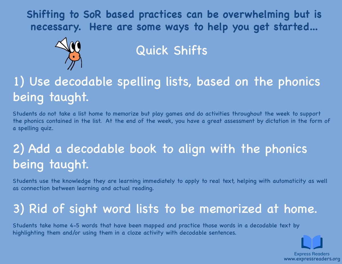 It's hard not to be overwhelmed, but shifting to teaching reading based on how students learn is crucial. #SoR #readingisaright