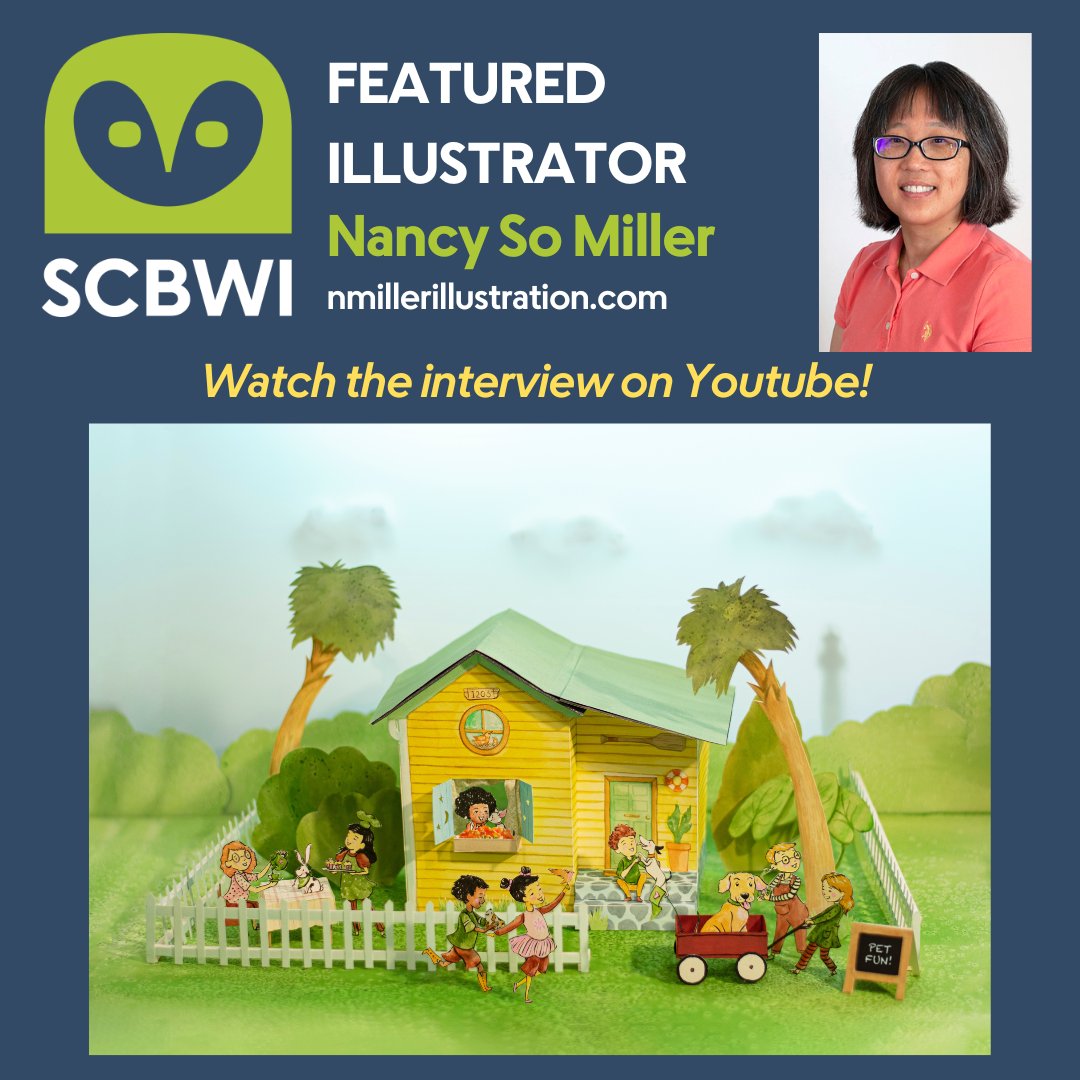 scbwi's tweet photo. Every month SCBWI chooses a talented artist to be our SCBWI Featured Illustrator. Congratulations to Nancy So Miller, our Featured Illustrator for April! Be sure to check out our archive of interviews with each Featured Illustrator on the SCBWI Youtube Channel. 

#kidlitart https://t.co/04B3QJQ4hg