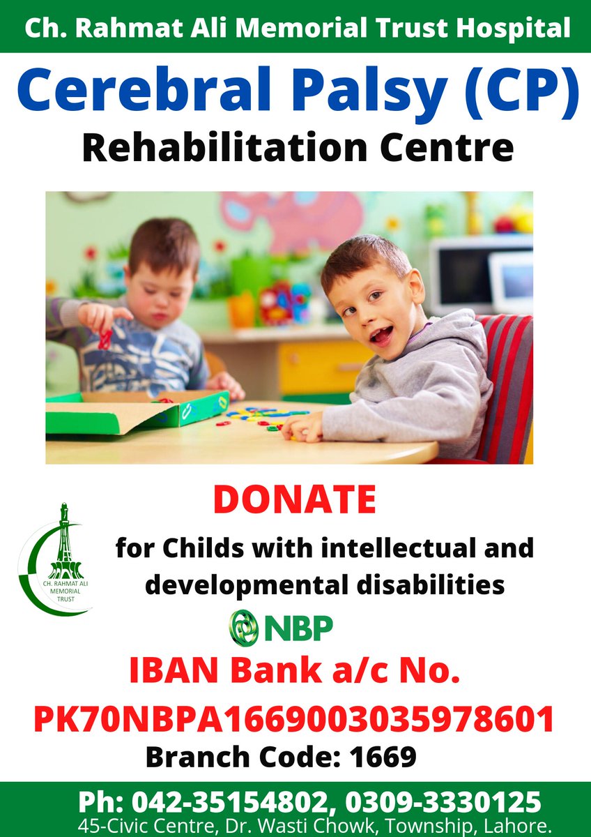 rahmat_trust's tweet photo. The onset of cerebral palsy is either before birth or in early childhood. With proper diagnosis and treatment, many people with cerebral palsy are able to live full and independent lives.
This Ramadan help those in need.
#Cerebralpalsy #Zakat #RahmatTrust #donations #donateonline https://t.co/WaQp6Pt7Hs