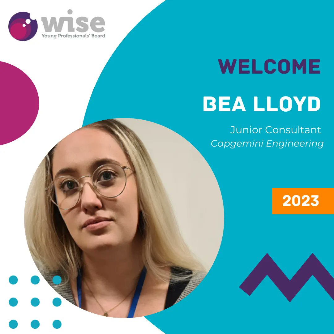WISE_YPB's tweet photo. Our sixth and final new member of the WISE Young Professionals Board is Bea Lloyd! 🙌 
Bea is a Junior Consultant at Capgemini Engineering. Bea wants to break down the barriers that initially kept her from pursuing engineering.
Welcome Bea! #womeninstem #wypb https://t.co/sM5vkhDxpV